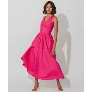 NWT CLEOBELLA Charaya Dress Magenta Pink‎ Beach Smocked XS Evening Work Wear